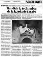 NOTICIA DEL HUNDIIENTO DE LA TECHUMBRE